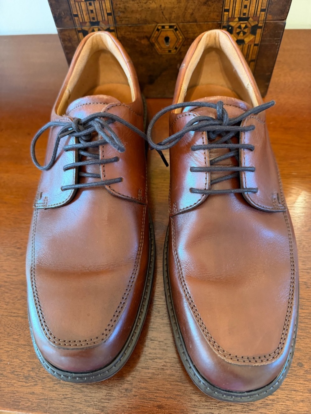 ECCO Brown Leather Oxford Derby Shoes Men’s EU 43 US 9-9.5